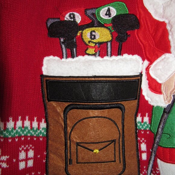 Best Christmas Sweater Ever! Size M, Santa Golfs, "Put your drink in my pocket" - Picture 5 of 7